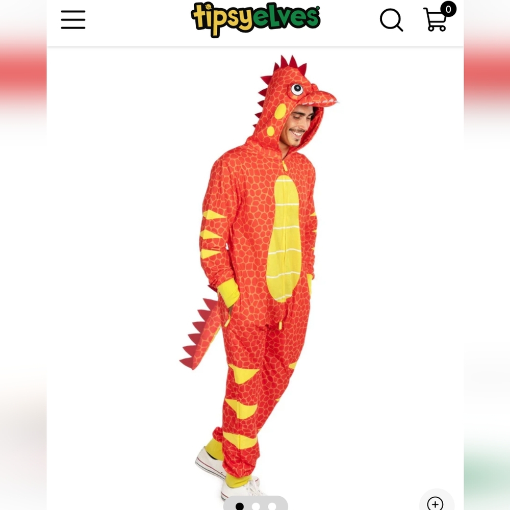 Tipsey Elves Dinosaur Onesie XXL, NWOT